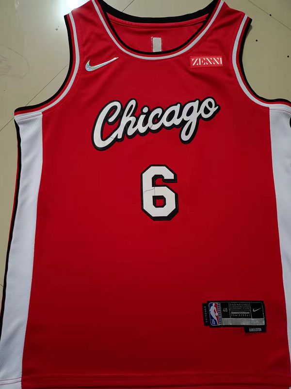 Men Chicago Bulls 6 Caruso Red 2022 City Edition Nike NBA Jersey